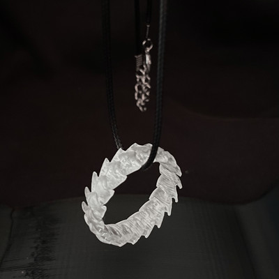 3D Printed Dragon Scale Ring Necklace