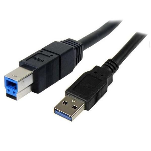 Cavo usb 3.0 superspeed 3 m a a b - m/m, colore nero - Immagine 2