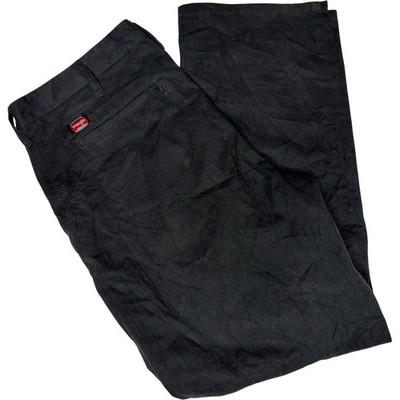 Wrangler Workwear Men's Trousers Size 36/30 Black Cotton Blend Relaxed