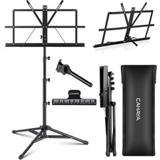 Portable Sheet Music Stand Dual Use Folding Height Adjustable 67" CCMS0305
