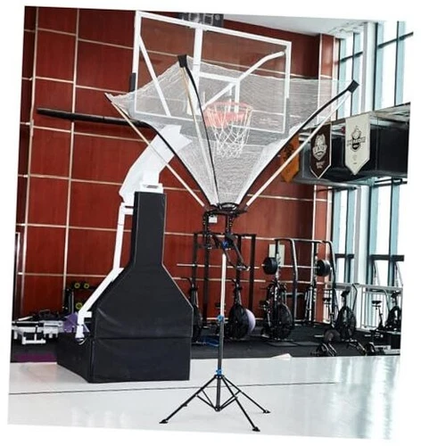 Basketball Rebounder with Rotating Track,Basketball Shot Trainer Rebounder