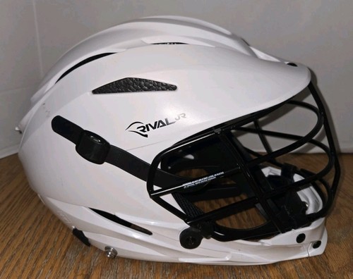 STX Rival Jr OSFM Adjustable Up To 22" Youth Lacrosse Helmet White