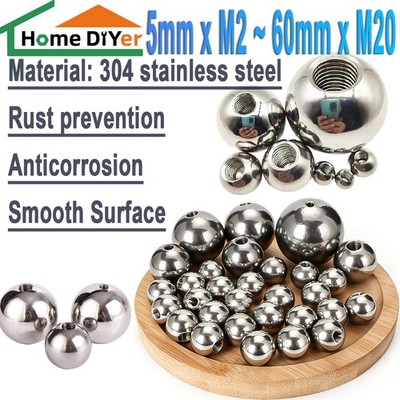 Diameter 5~60mm Stainless Steel Ball Bearing With Half Female Threaded Knob Nuts