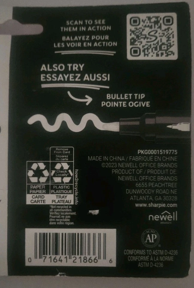 Sharpie Creative Markers Water-Based Acrylic Markers Brush Tip 5 Colors Foto 4 de 4