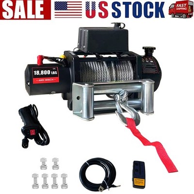 18800lbs Truck 12V Electric Winch with Steel Cable with Wireless Remote Control