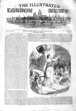 Original Old Antique Print 1843 Scene Opera Norma Her Majesty'S 19th