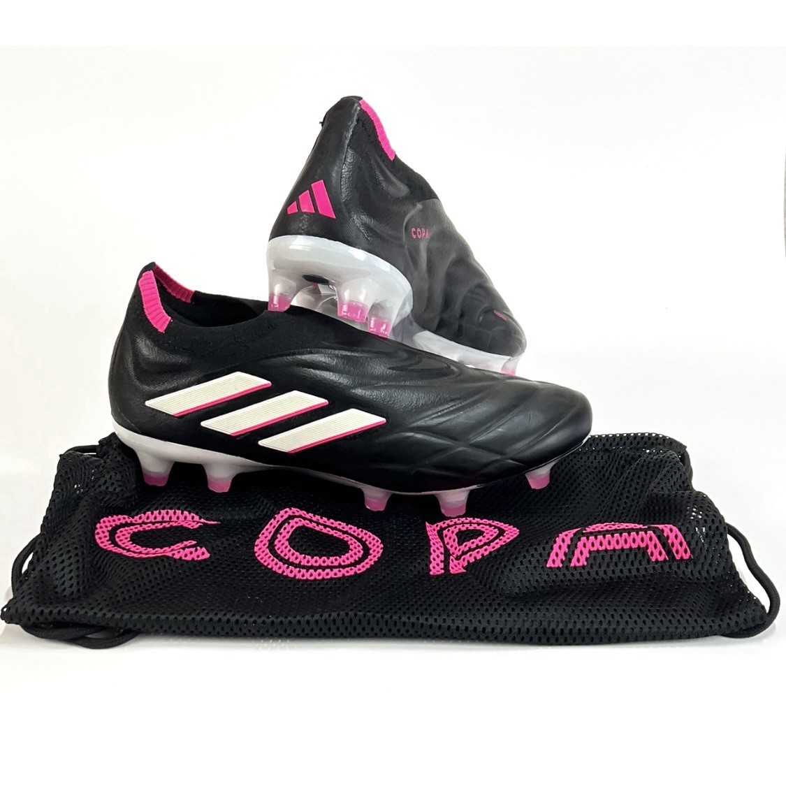 Adidas Copa Pure+ FG Soccer Cleats Black Pink HQ8895 Men's 5