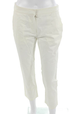 Alexis Womens Ankle Cropped Dress Pants White Cotton Blend Size XS