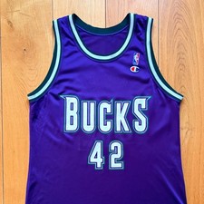 Vin Baker, Milwaukee Bucks, Champion NBA Trikot - Größe 44 (Large)