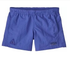 New Patagonia Boys Kids Baggies Shorts 4" Unlined Sz Large 12 Blue
