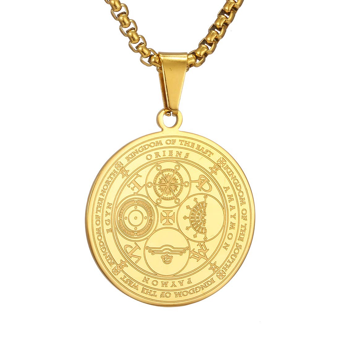 Collier des 7 Archanges en acier argenté - Talisman de protection spirituelle universel
