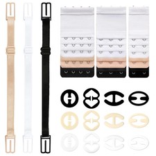 24 PCS Bra Straps Clips for Back Strap Holder Large, White