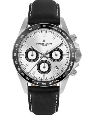 JACQUES LEMANS Men Analog Quartz Casual Watch Classic Dress Waterproof