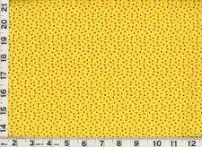 Tiny Red  Black Squares on Yellow Quilting Sewing Fabric by Yard c17