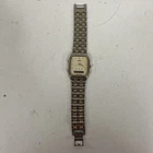 Vtg Seiko Watch Women 30mm Silver Gold Tone H601-5589 Clip Band New Battery