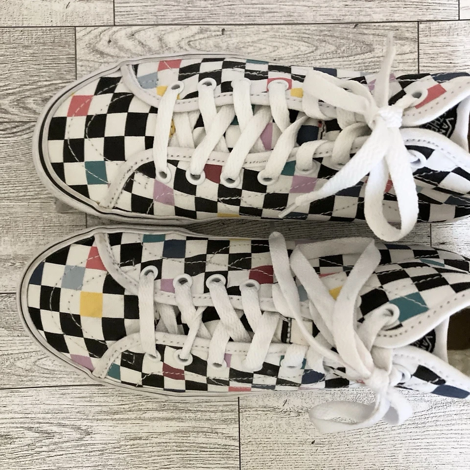 Zapatos VANS OTW M 6.5 | W 8 Retro Años 90 Salvados por la Campana Fiesta Checkerboard Sk8-Hi Foto 4 de 4