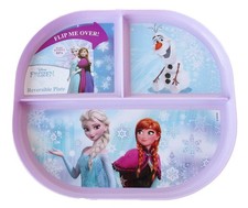 Reversible Frozen Elsa Anna Melamine Plate - 8 Inch Durable Kids Tableware