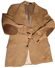 CAVENDER'S Western Wear Tan Corduroy Jacket with Sueded arm patches SZ 44L