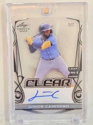 2023 Leaf Trinity JUNIOR CAMINERO Clear Rookie RC Auto Black #/7