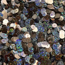 5mm Sequins Chocolate Brown Transparent Hologram Glitter Sparkle Made in USA