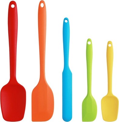 Silikonspatel bunt 5er Set - Spatel - Leuoso hitzebeständiger Stahl