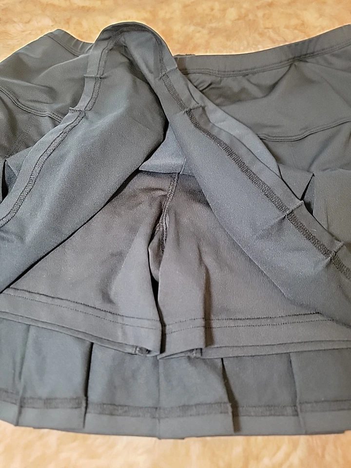 Mujer Bolle' Tenis Falda Skorts Talla Mediana Negra Club Pro Foto 4 de 4