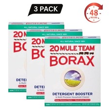 3 Pack 20 Mule Team Borax Laundry Booster Multi-Purpose Cleaner 65 oz Each