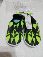 Speedo Toddler Boys Water Shoes Size M 7 8 Black Neon Green Splash And Sun