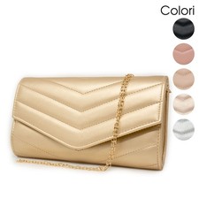 Borsa borsetta pochette clutch trapuntata da donna sera elegante per cerimonia