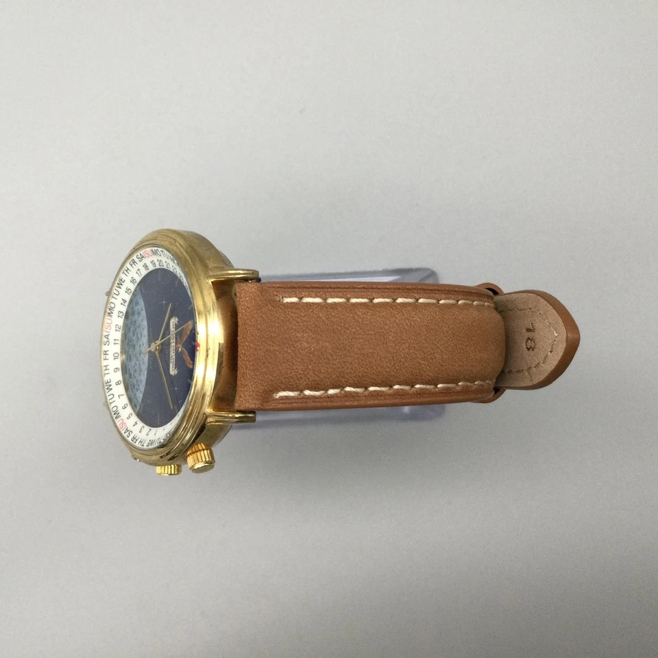 Reloj De Colección Apolo 11 25 Aniversario Hombres 37mm Esfera Lunar NASA Batería Nueva Foto 4 de 4