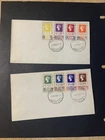 Mexico lot of 2 1940 FDC 1st day covers 100th Anniversary of Stamps Penny Black