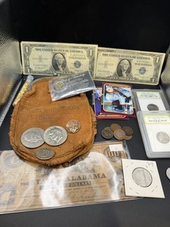 VTG Grandpa's Junk Drawer Lot COINS SILVER CERTIFICATES Ike’s see photos!!