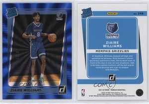 2021-22 Panini Donruss Rated Holo Blue Laser /49 Ziaire Williams #248 Rookie RC