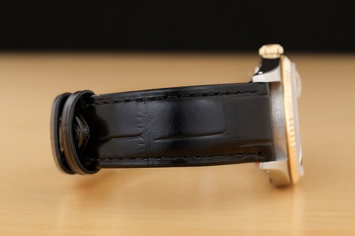 Rolex Herren Datejust 16233 Schwarzes Zifferblatt 18K Gold Stahl Uhr Mit / Leder - Bild 8 von 8