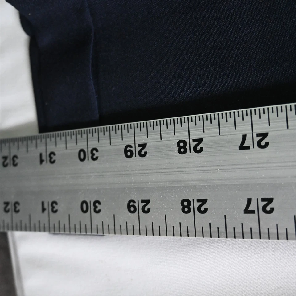 Pantalón de vestir Joseph & Feiss 38x32 azul marino frente plano puños 100 % lana Foto 4 de 4