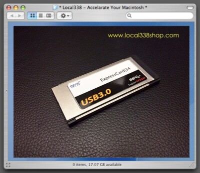 2 Port USB 3.0 ExpressCard 34 Adapter MacBook Pro 15''/17'' *OS X Native Supported