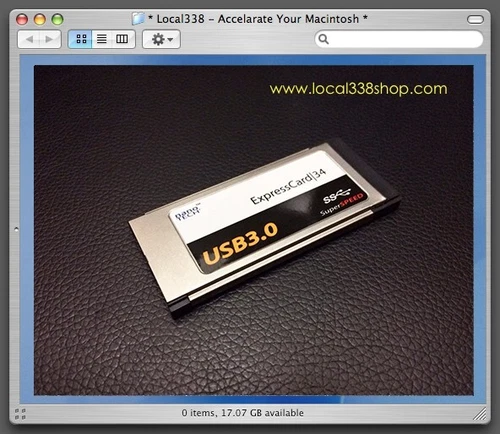 2 Port USB 3.0 ExpressCard 34 Adapter MacBook Pro 15"/17" *OS X Native Supported