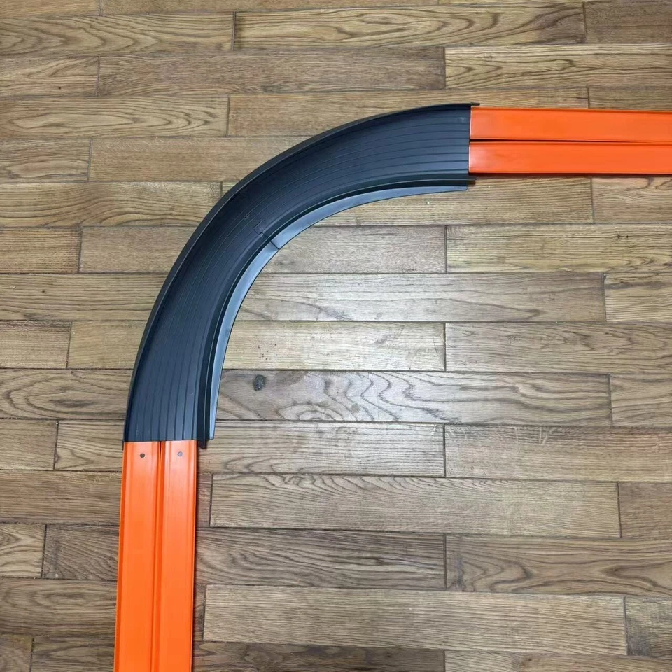 Hot Wheels Compatible 90 Degree High Bank Turns orange divided highway - Image 2 of 4