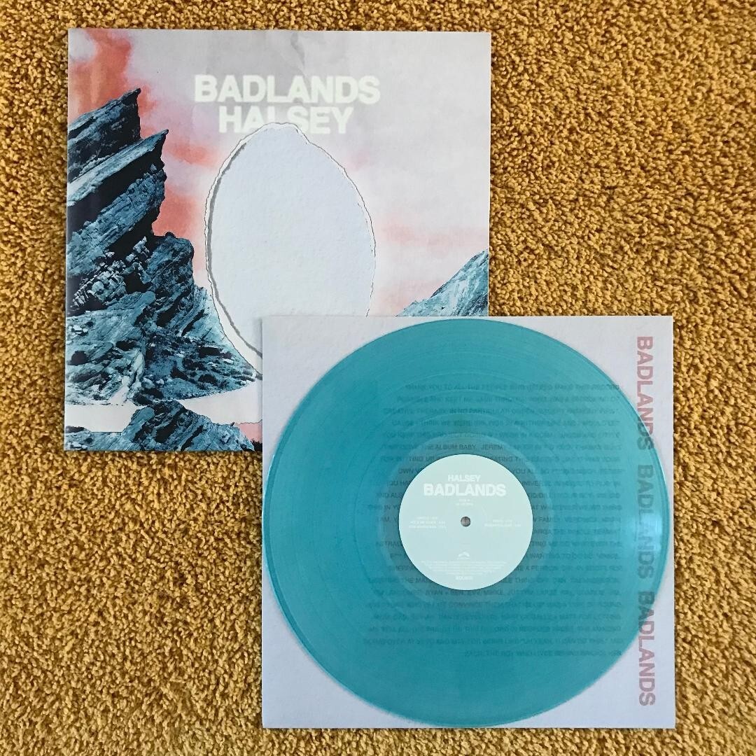 HALSEY BADLANDS 2015 UO AQUA VINYL LP RECORD URBAN OUTFITTERS RARE