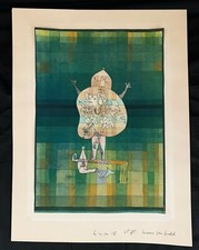 D'après Paul Klee lithographie pochoir édition Berggruen procédé Jacomet