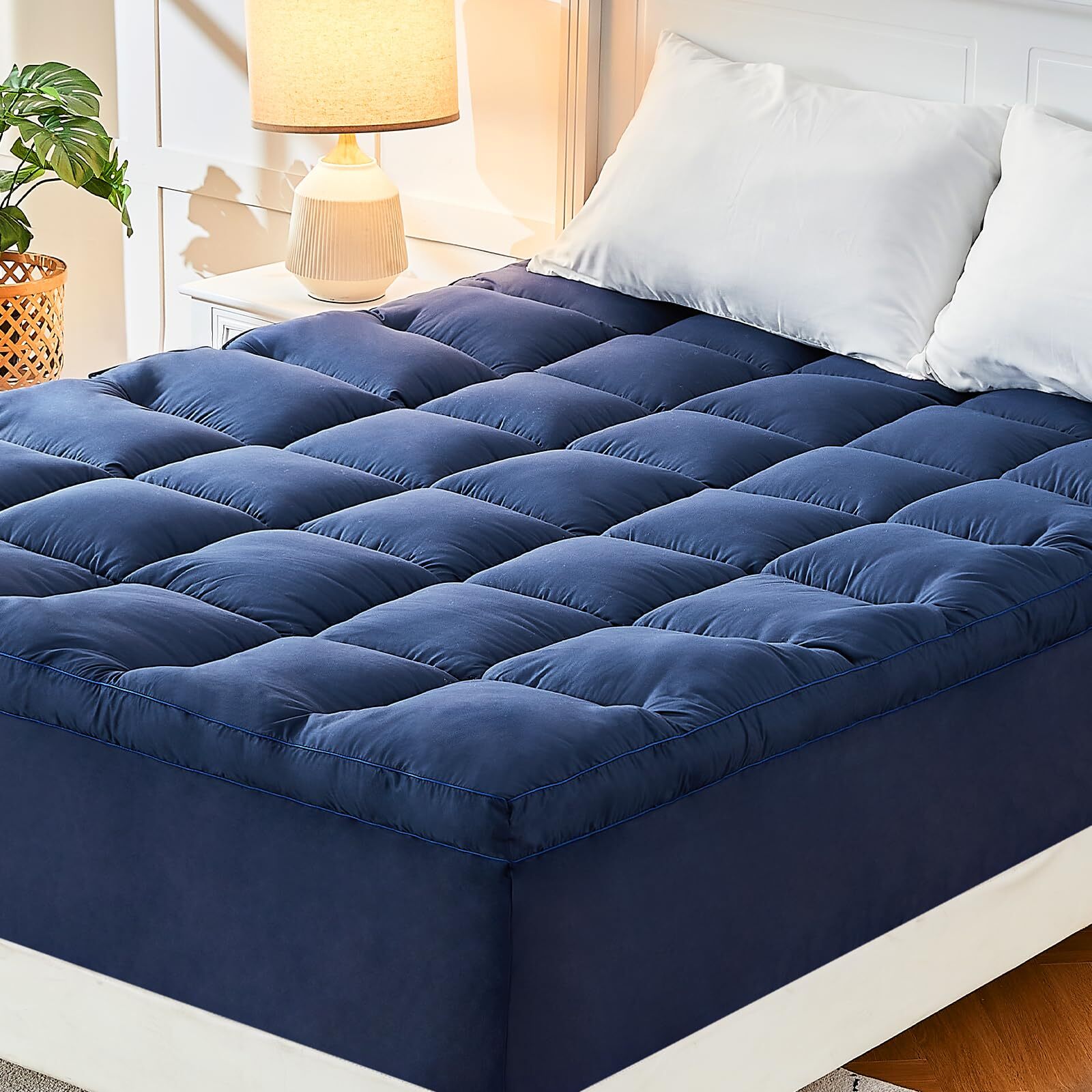 Mattress Topper Queen, Cooling Mattress Pad Cover, Extra Thick Pillow Top Mat...