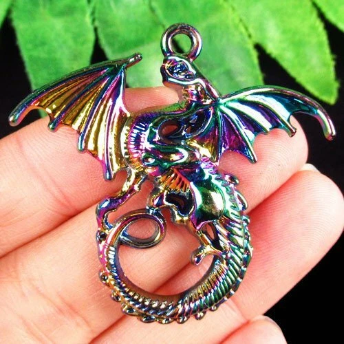 Volcanic dragon charm necklace sale