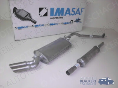 Imasaf Auspuffset MSD+ESD für VW Golf 2 II 1.6+1.8 o. Kat BJ 83-91|Doppelendrohr