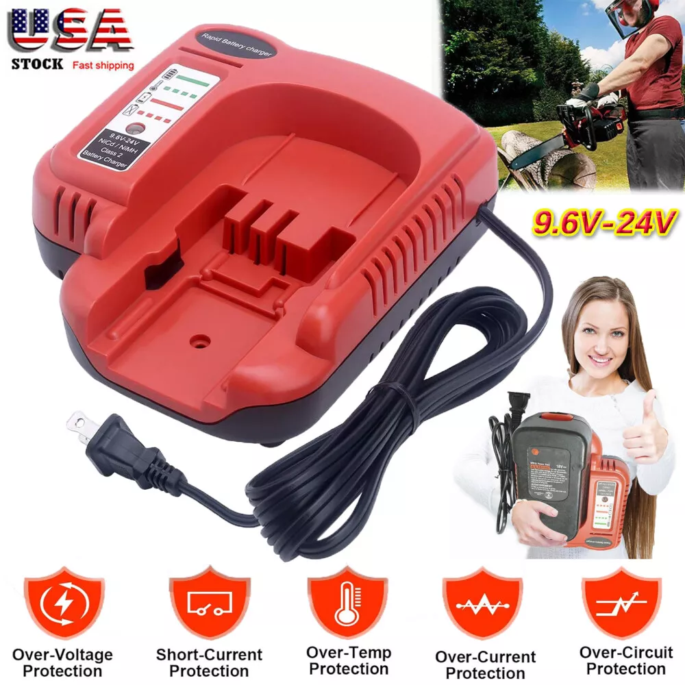 For Black & Decker 9.6V 12V 14.4V 18V 24V HPB18 Battery Charger BDCCN24  BDFC240