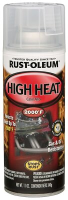 Rust-Oleum 260771 Clear Gloss High Heat Paint 11oz. Spray Can (6 PACK)