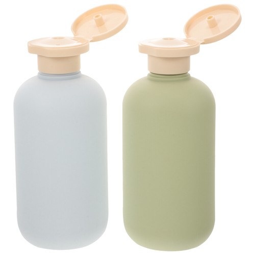 2 Pcs Avocado Washing Bottle Shampoo Travel Bottles Refillable Empty Plastic