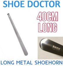 Shoe Doctor 16" 40cm LONG METAL SHOE HORN - High Quality Chrome Metal