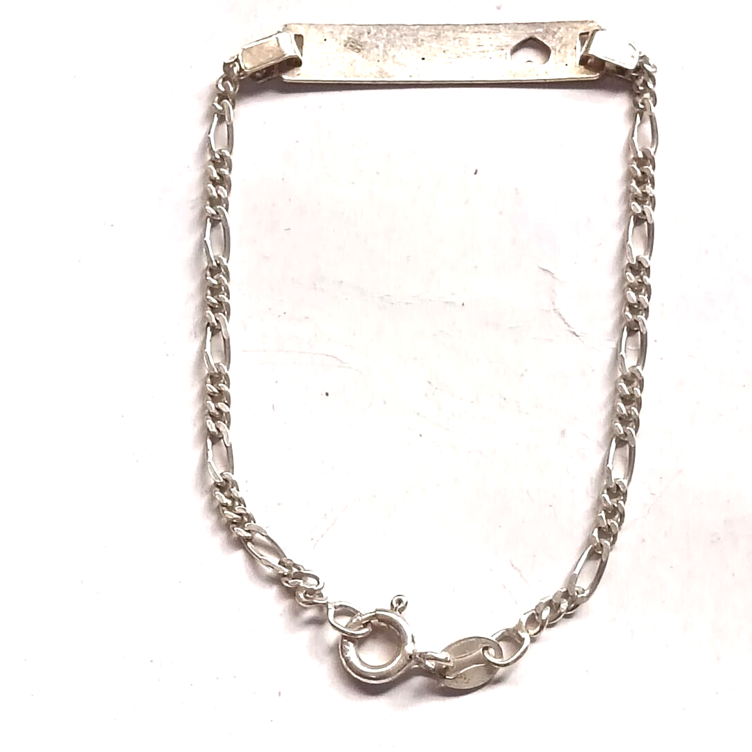 OLD Solid Sterling Silver 925 BRACELET Chain Italy 2G 5.90Inch