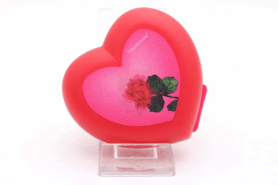 Tupperware Lunchbox Snackbehälter Herzform Rose Hologramm Nr. 5187A-1 - Bild 2 von 4