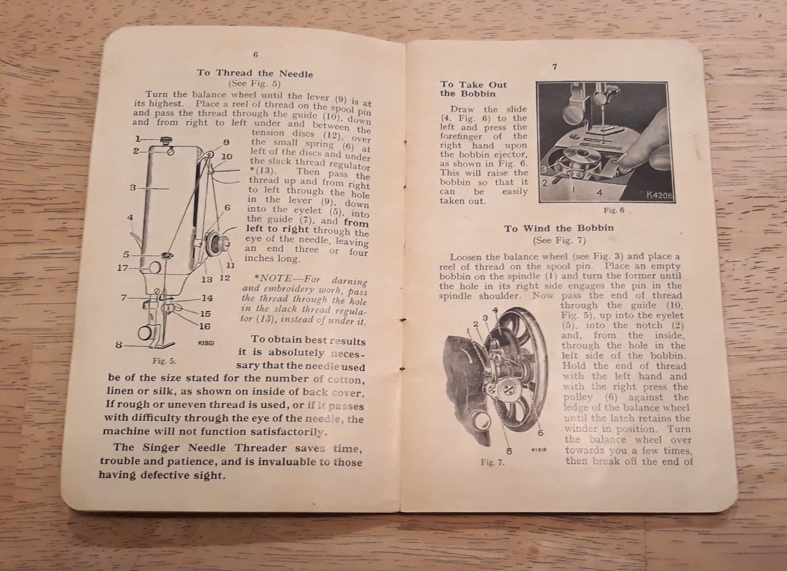 Original Singer Sewing Machine 1949 Owner's Instruction Manual for 99